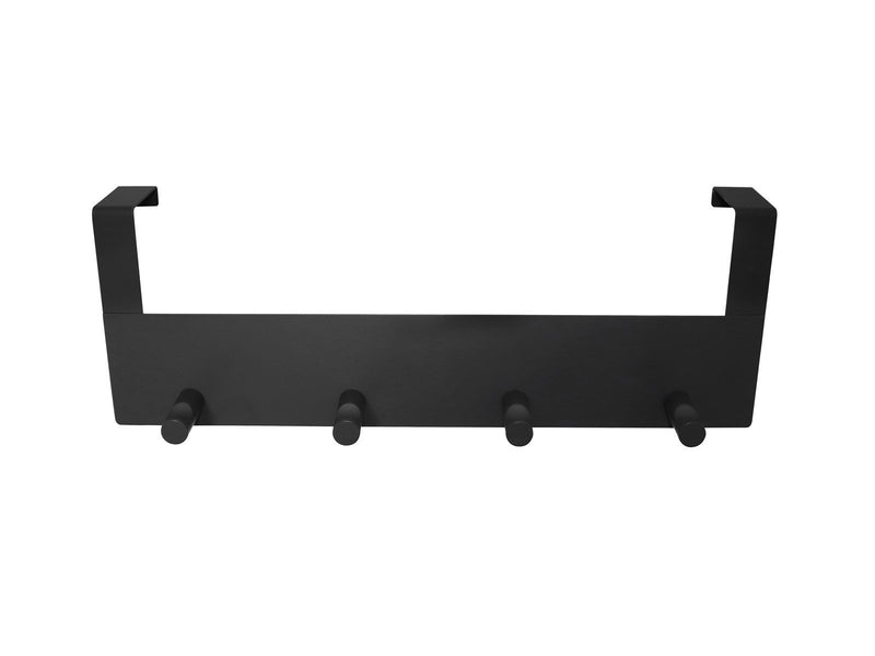 Homeit Coat rack for door - 4 pegs - Matt black