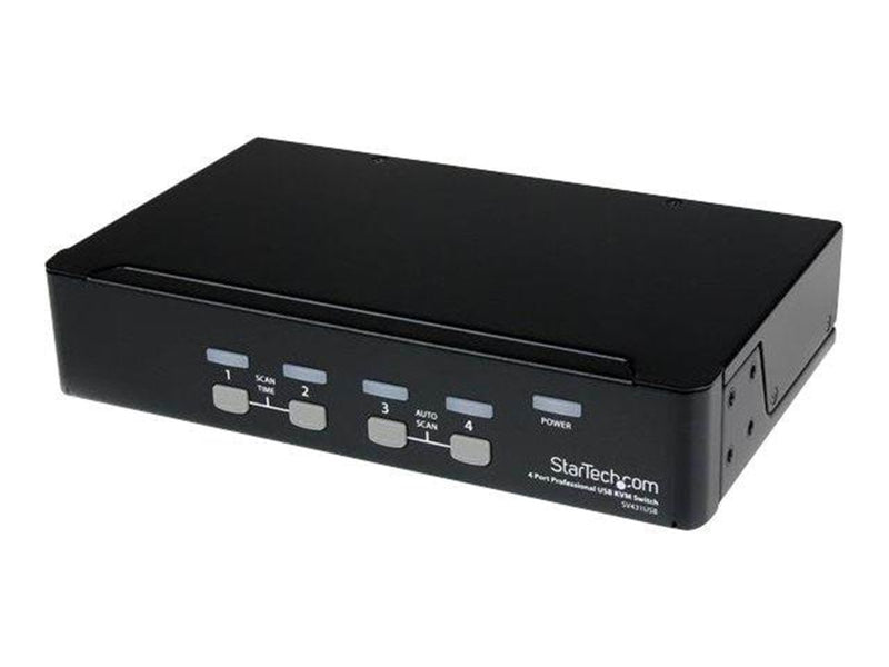StarTech.com 4 Port Professional VGA USB KVM Switch mit Hub - KVM Switch - 4 Anschlüsse