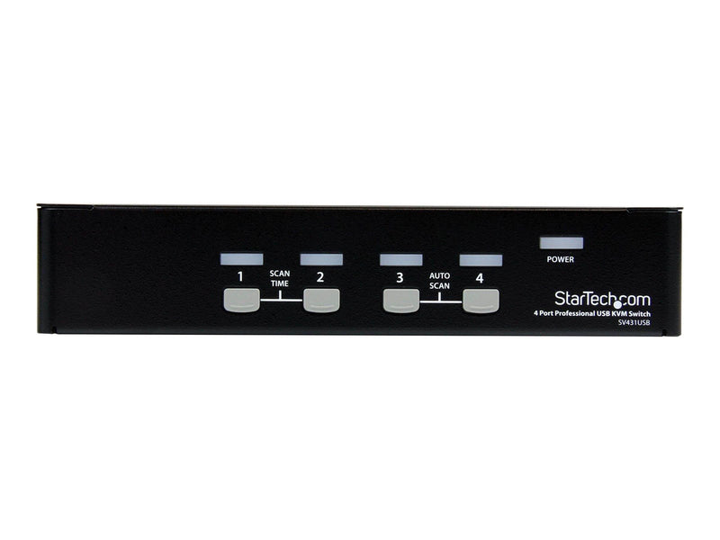 StarTech.com 4 Port Professional VGA USB KVM Switch mit Hub - KVM Switch - 4 Anschlüsse