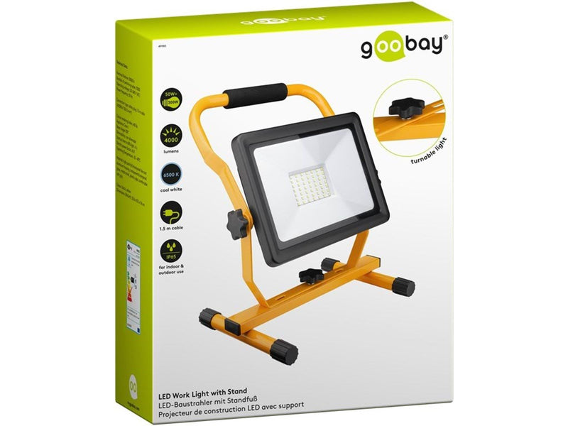 Pro LED work light with stand 50 W black-yellow 1.5