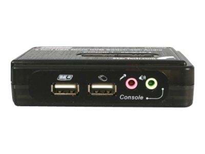 StarTech.com 2 Port USB VGA KVM Switch mit Audio und Kabel - KVM / Audio-Switch - 2 Anschlüsse
