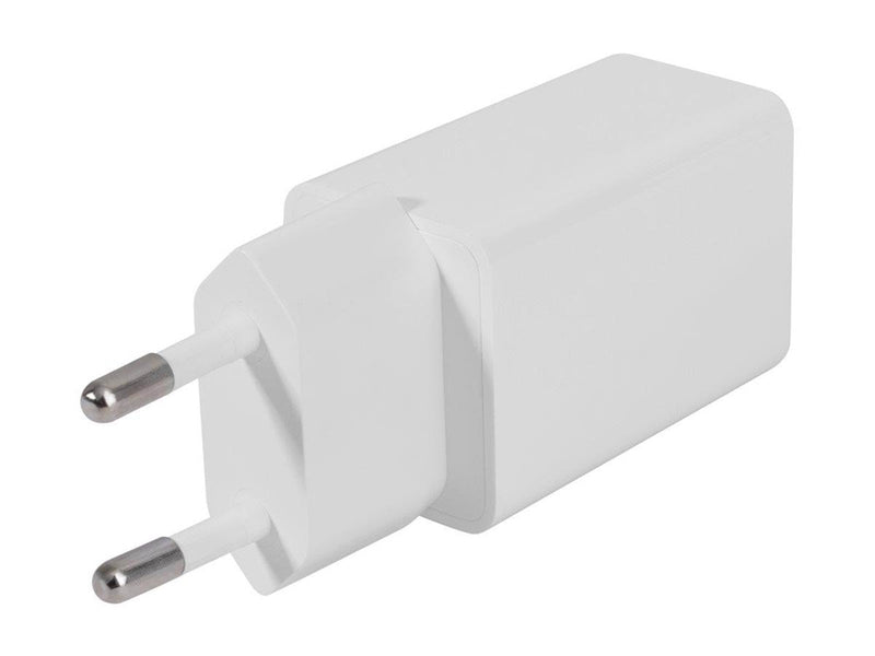 Deltaco USB wall charger 2x USB-A 2.4 A total 1