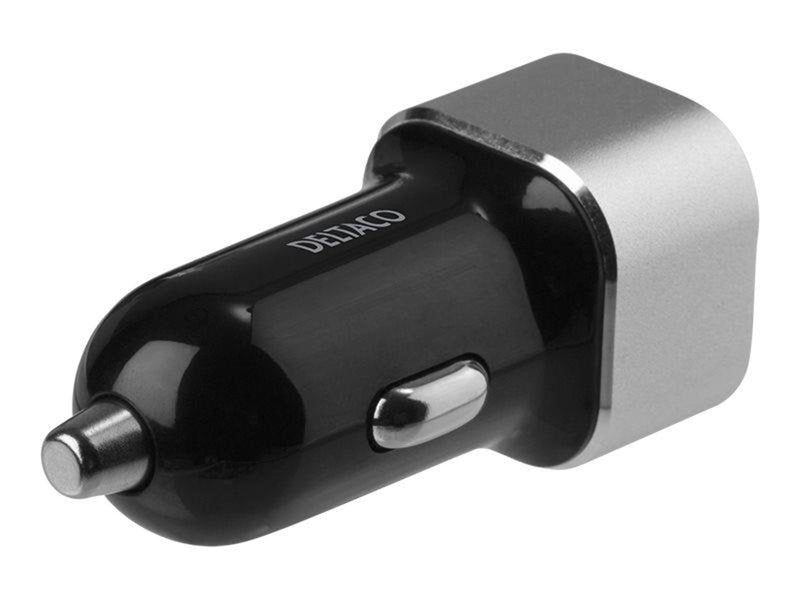 Deltaco USB car charger 2x USB-A 2.4 A total 17