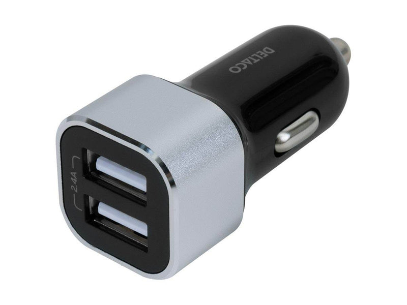 Deltaco USB car charger 2x USB-A 2.4 A total 17