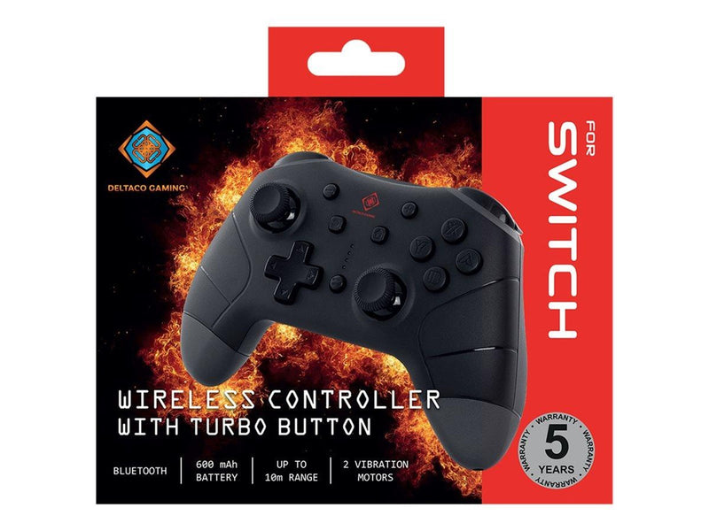 Deltaco Nintendo Switch Bluetooth Controller - Black - Wireless Controller - Android