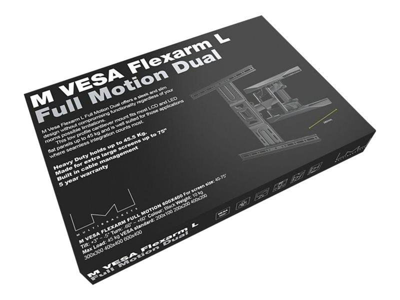 Multibrackets M VESA Flexarm L Full Motion Dual 45.5 kg 75" 200 x 200 mm