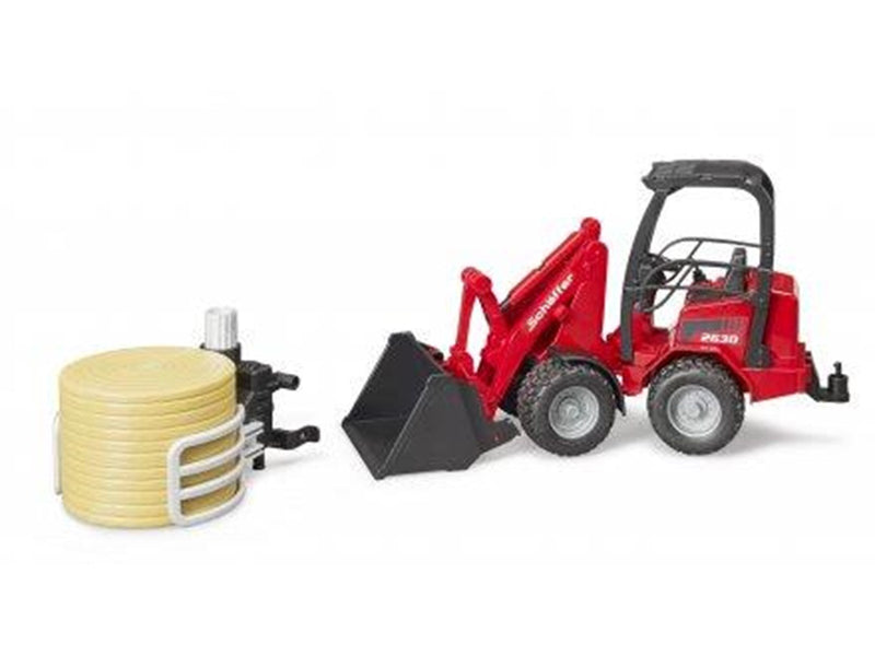 Bruder  Schäffer Compact loader 2630 with bale gripper and 1 bale toy