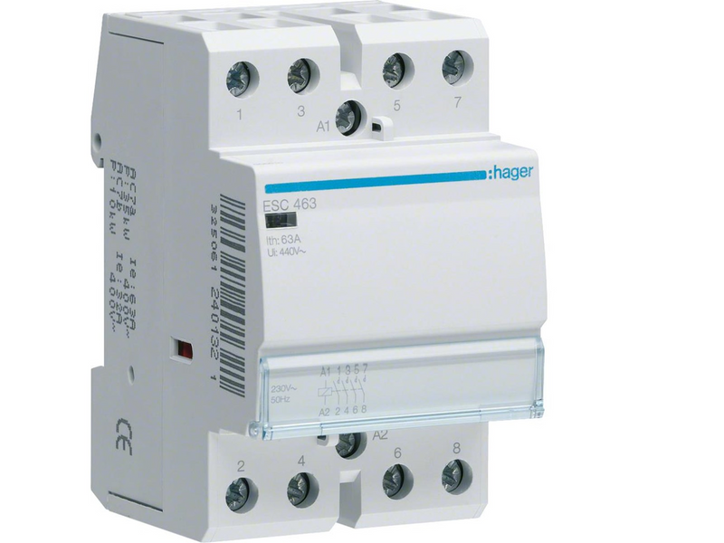 Hager Contactor 63a 4no 230v 3m