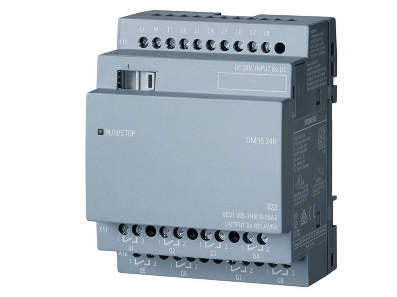 Siemens Logo! dm16 24r udvidelsesmodul pu/i/o: 24v dc/24v dc/relay