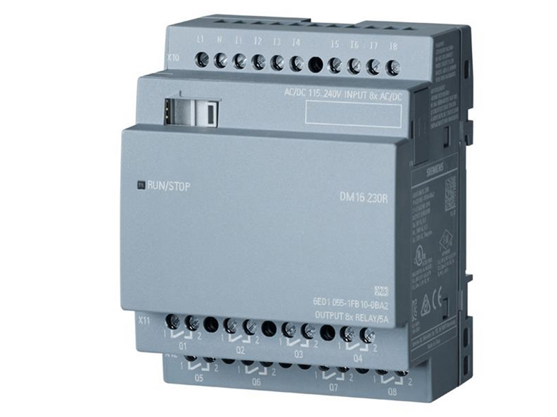 Siemens Logo! dm16 230r expansion module pu/i/o: 230v/230v/relay.