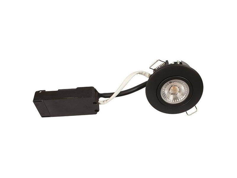 Scan Products Luna lp 230v dimmable flicker free 6.2w 3000k cri95 ip44 matt black round