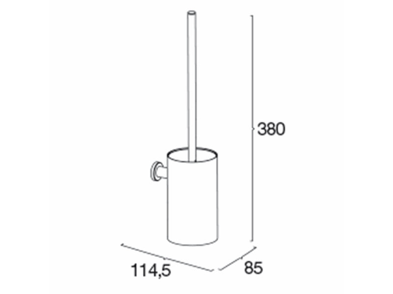 Pressalit toilet brush for wall matte black
