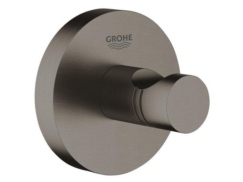 Grohe Essentials, Bademantelhaken, hard graphite gebürstet