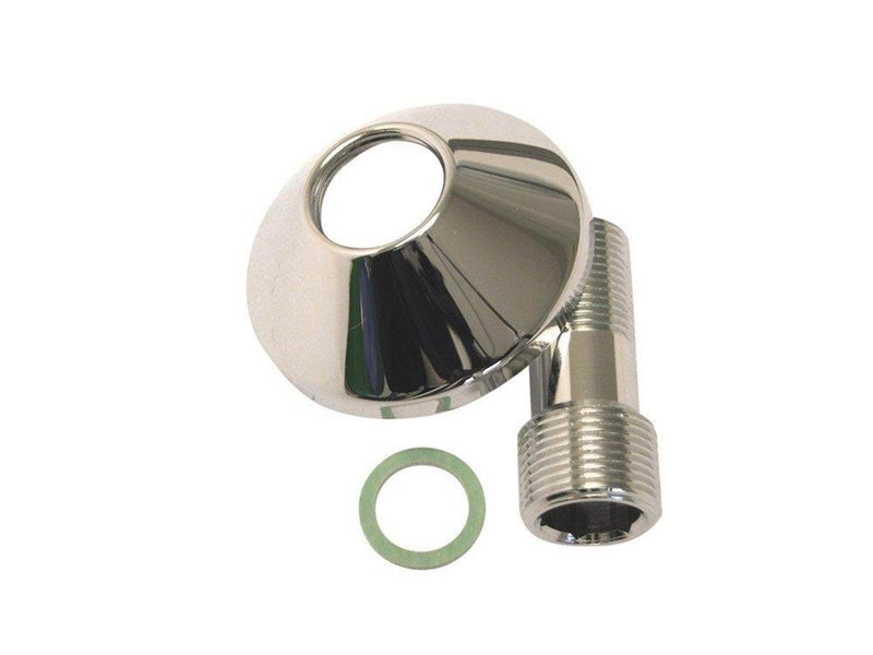 Megatherm Connector 60 mm ll 3/4 x 1/2 with rosette ø70 - Chrome