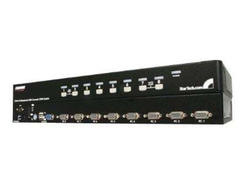 StarTech.com 8 Port 1U Rack Befestigungskit USB PS/2 KVM Switch mit OSD - KVM Switch - 8 Anschlüsse