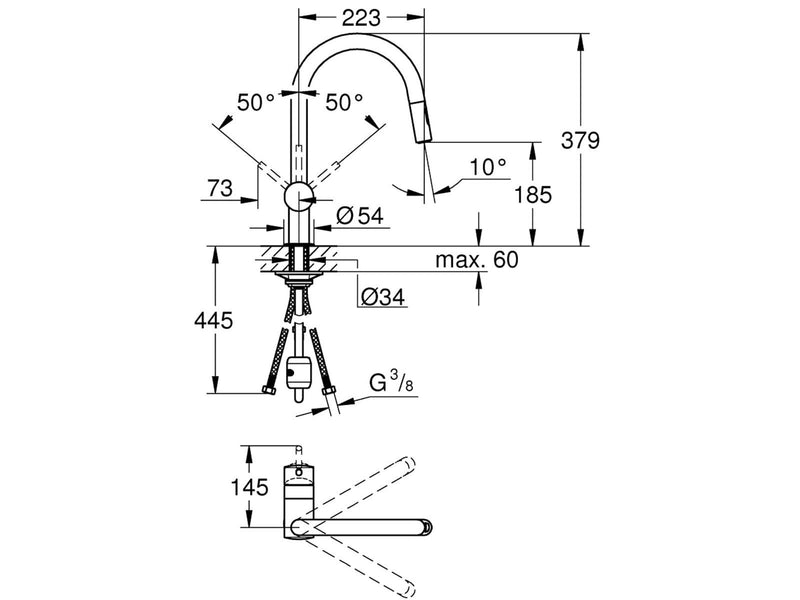 Grohe Minta, Einhand-Spültischbatterie, DN 15, chrom