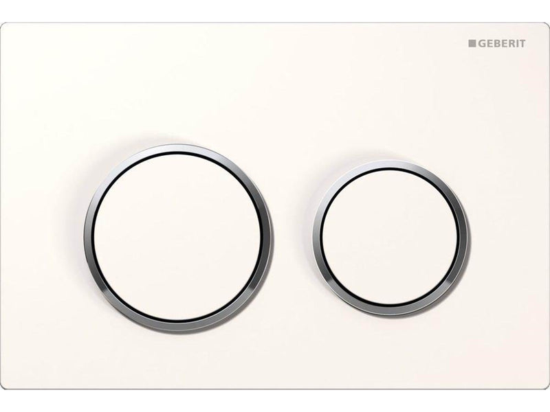 Geberit actuator plate omega20 for dual flush: white / brigh