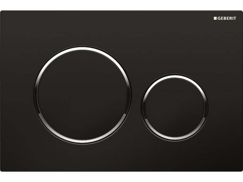 Geberit actuator plate sigma20 for dual flush black bright c