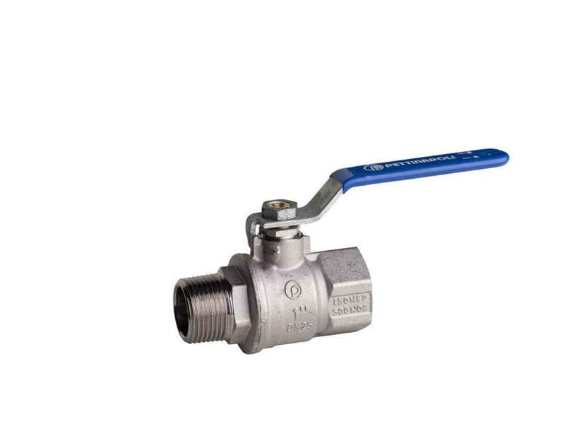 Pettinaroli F x m heavyduty fullway ball valve blue steel lever 3/4