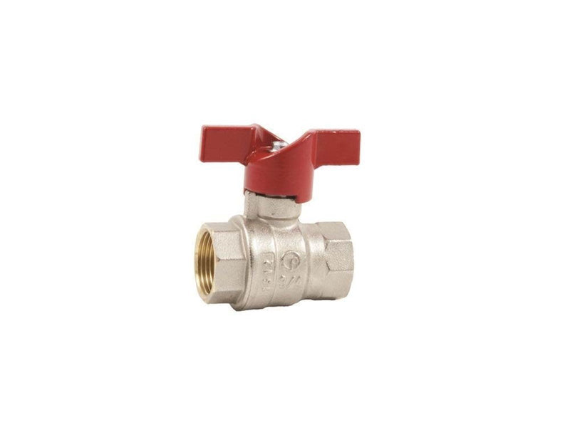 Pettinaroli F x f "new compact" fullway ball valve red butterfly hand