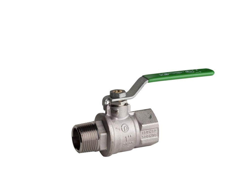Pettinaroli F x m heavyduty fullway ball valve green steel lever tea t