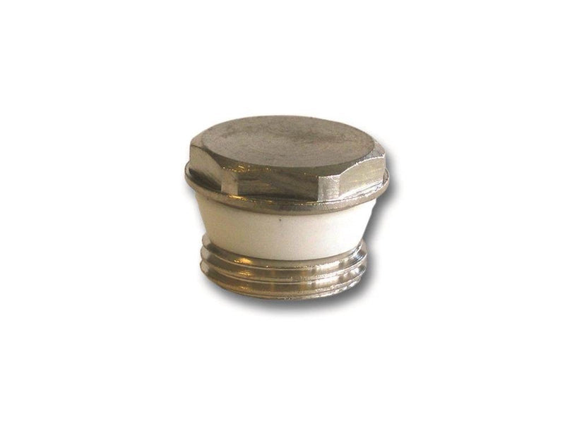 Pettinaroli End plug 6 edge with profit ring 1/2" chrome