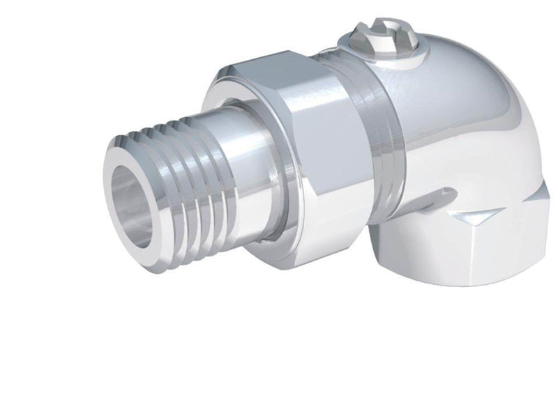 Broen Radiator connection with cut-off angled 1/2"