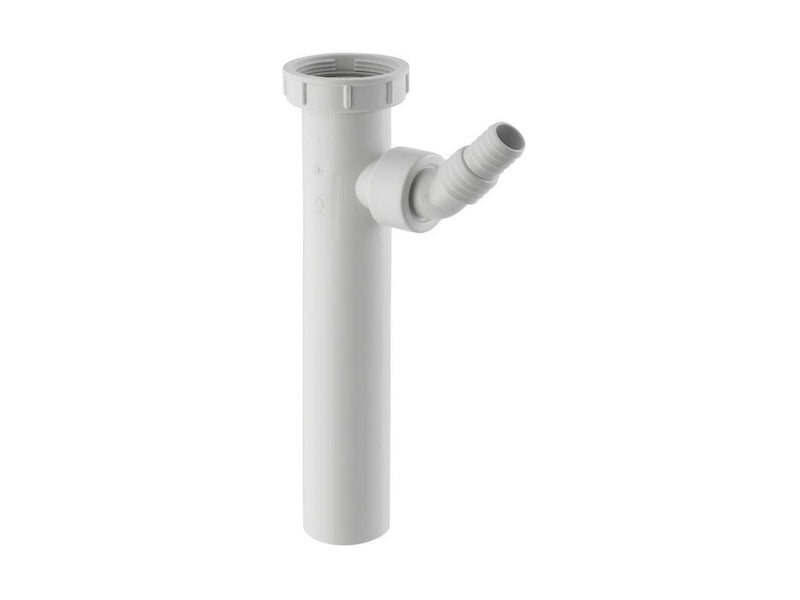 Geberit straight connector with union nut with angled hose