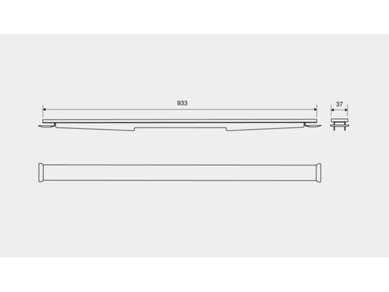 Unidrain HighLine panel 1000 mm Brushed