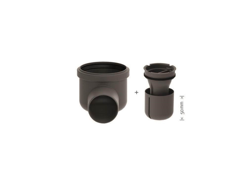 Unidrain Drain unit w/horizontal outlet Ø75 mm incl. water trap corner drain