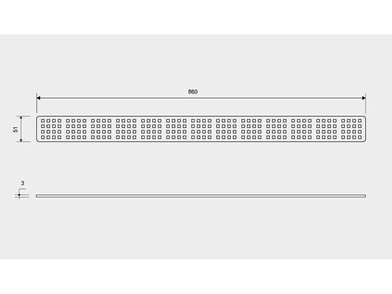 Unidrain ClassicLine grating Square 900 mm