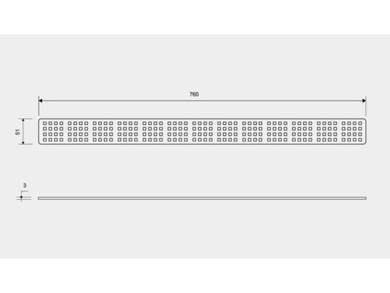 Unidrain ClassicLine grating Square 800 mm