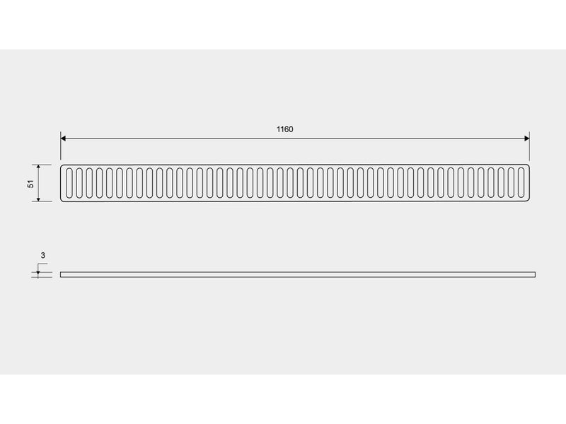 Unidrain ClassicLine grating Column 1200 mm