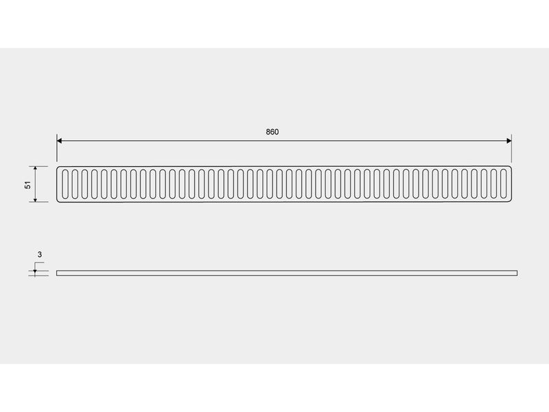 Unidrain ClassicLine grating Column 900 mm