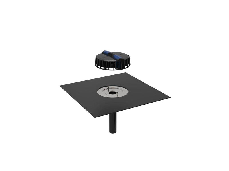 Geberit pluvia roof outlet with bitumen