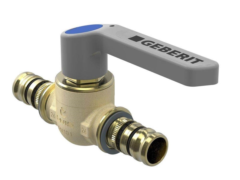 Geberit mepla ball valve with actuator lever: d32mm 604.020