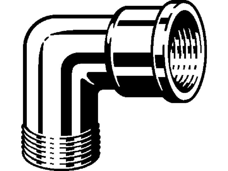 Viega Angle 90° sleeve/nipple 1/2" chrome-plated brass