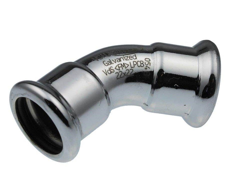 Vsh Fabrieken Xpr carbon elbow 45 deg. ff 22