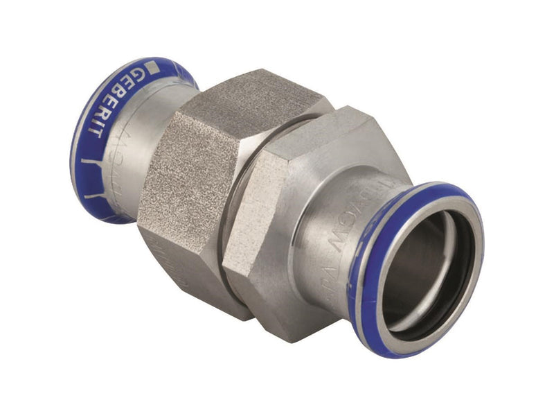 Geberit mapress stainless steel union with union nut made of crni steel: d22mm g1