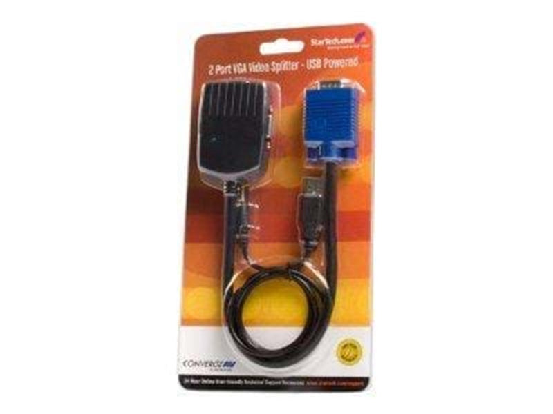 StarTech.com 2 Port VGA Video Splitter - USB Powered - Videosplitter - 2 Anschlüsse