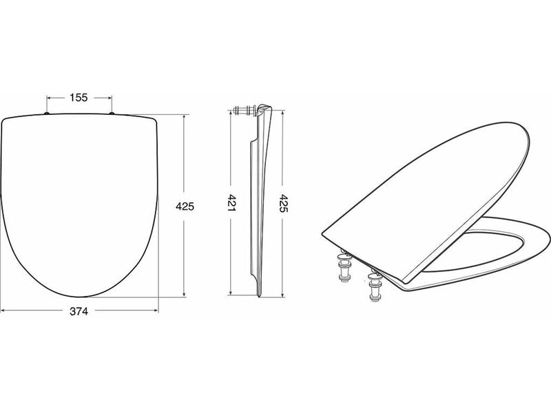 Ifö spira seat white w/lid