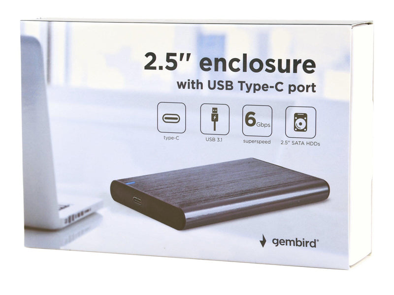 Gembird EE2-U3S-6-GR - storage enclosure - SATA 6Gb/s - USB 3.1 (Gen 1)
