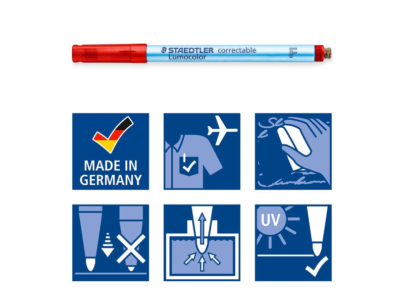 Staedtler OHP pen Lumocolor correct F 4pcs