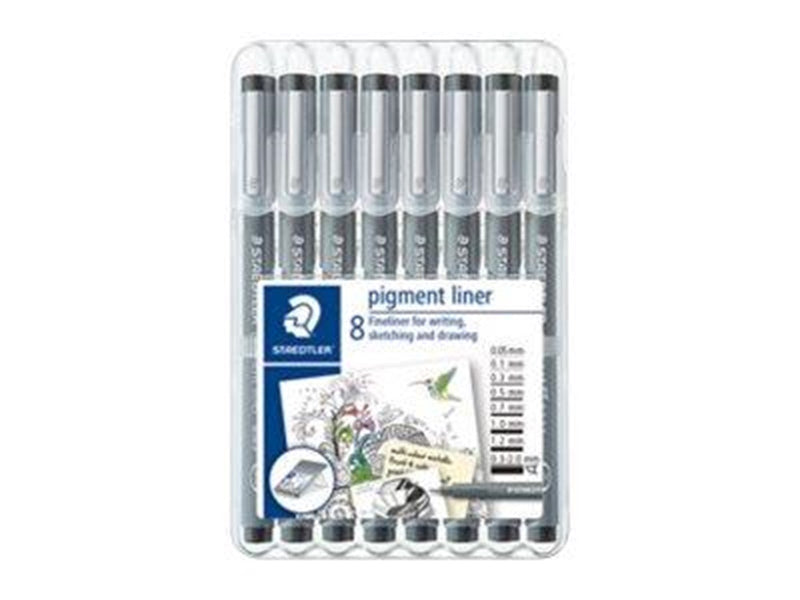 Staedtler Fineliner pigment liner black 8pcs