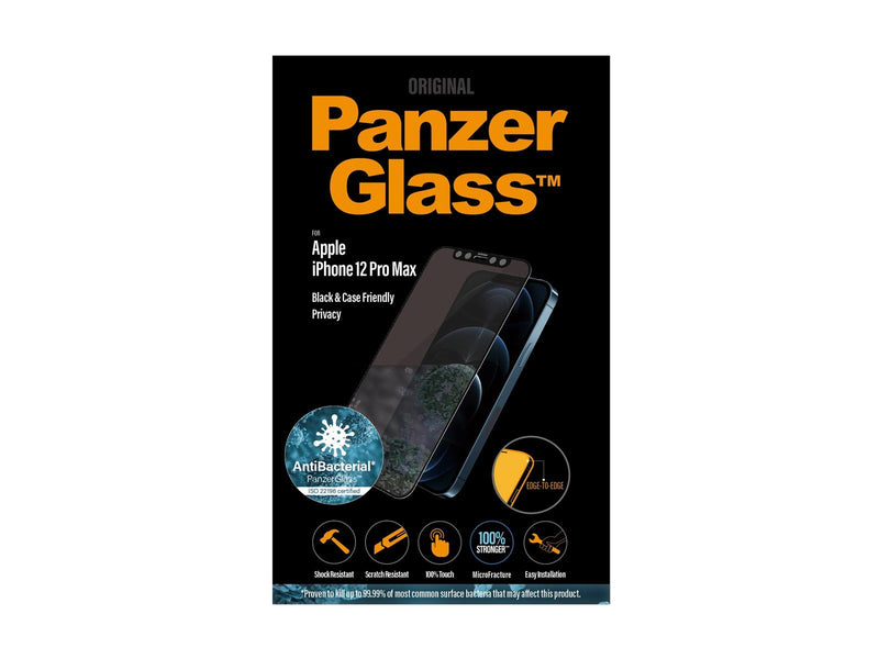 PanzerGlass Privacy Screen Protector Apple iPhone 12 Pro Max | Edge-to-Edge