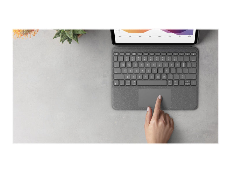 Logitech Folio Touch - Tastatur & Folio-Set - Englisch - UK - Grau