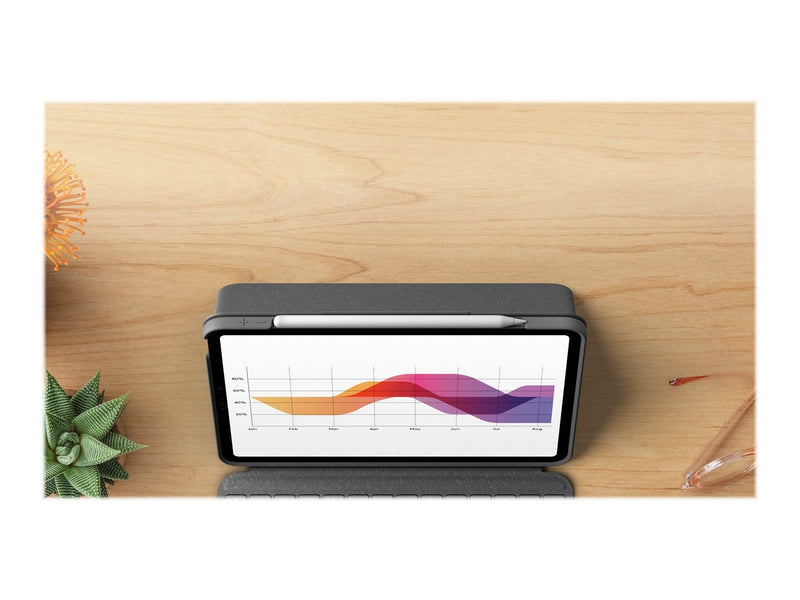 Logitech Folio Touch - Tastatur & Folio-Set - Englisch - UK - Grau