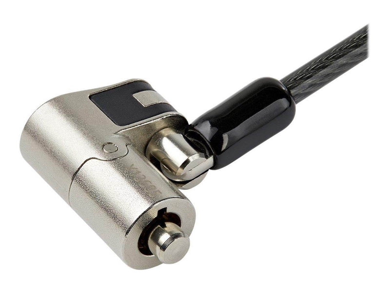 StarTech.com 6' (2m) 3-in-1 Universal Laptop Cable Lock - Keyed Security Lock for K-Slot Nano & Wedge Slot Desktop/Laptop - Anti