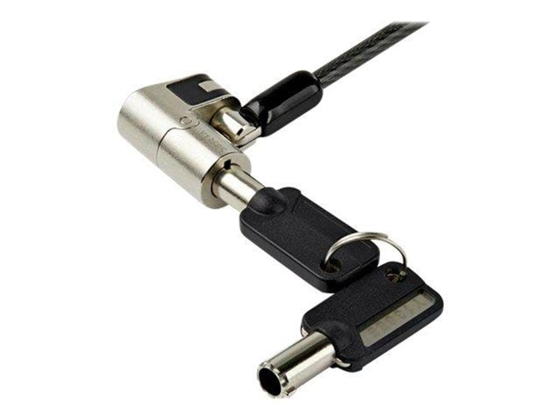 StarTech.com 6' (2m) 3-in-1 Universal Laptop Cable Lock - Keyed Security Lock for K-Slot Nano & Wedge Slot Desktop/Laptop - Anti