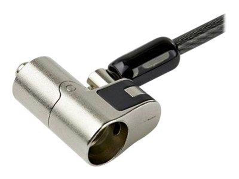 StarTech.com 6' (2m) 3-in-1 Universal Laptop Cable Lock - Keyed Security Lock for K-Slot Nano & Wedge Slot Desktop/Laptop - Anti